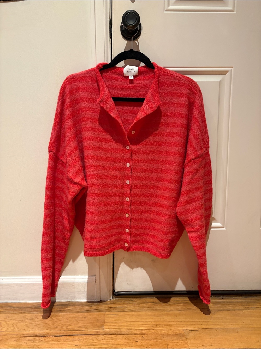 NEW Things Between Piper Sweater - Mini Stripe Cherry Red Stripe
